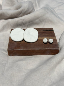 Vera Earrings - Porcelain (White)