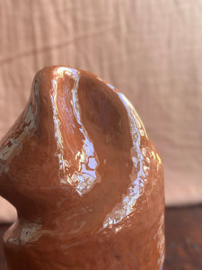 Red Terracotta Spiral Sculpture