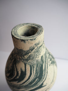 Dark Blue Green Marble Vase