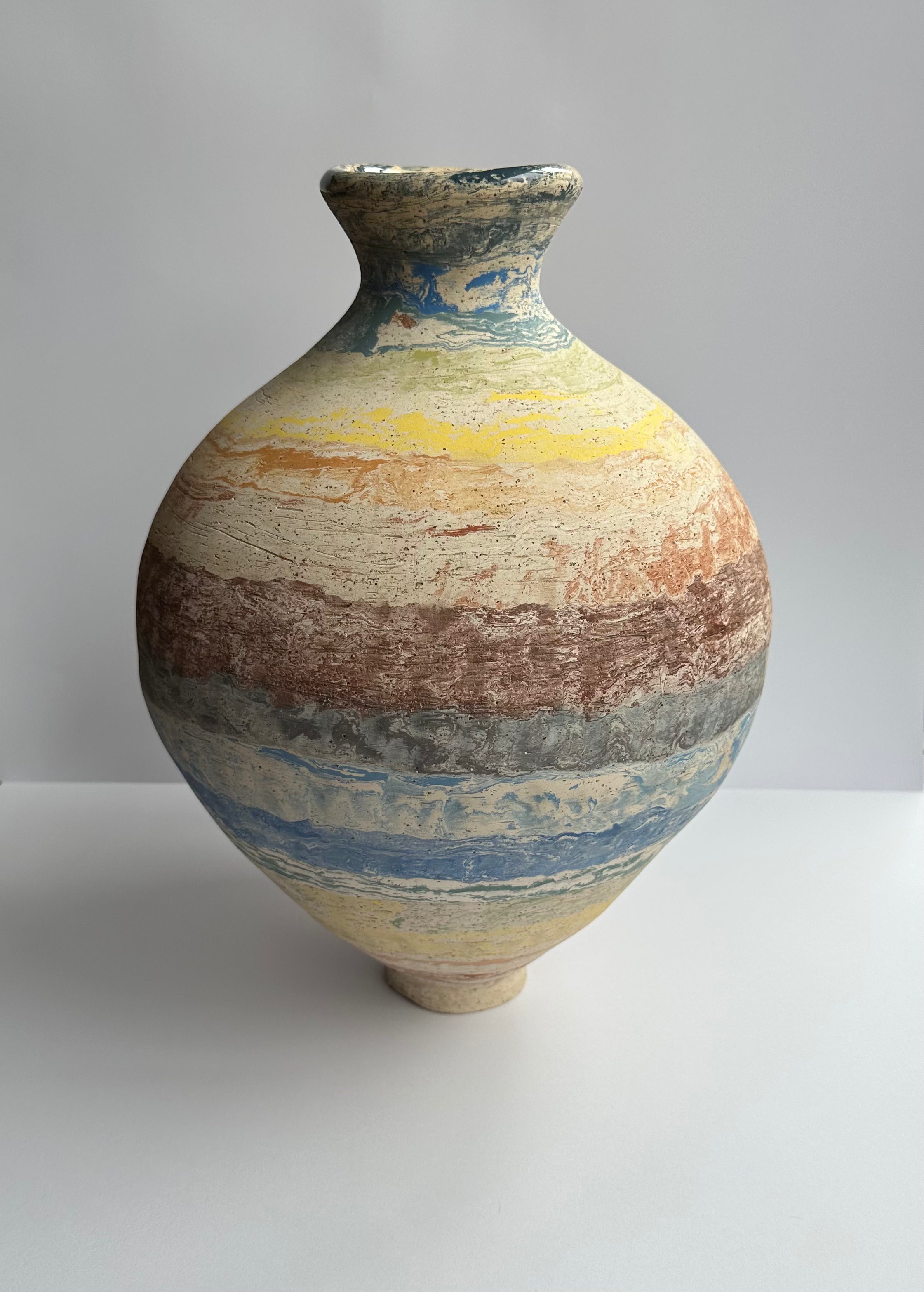 Rainbow Marble Vase
