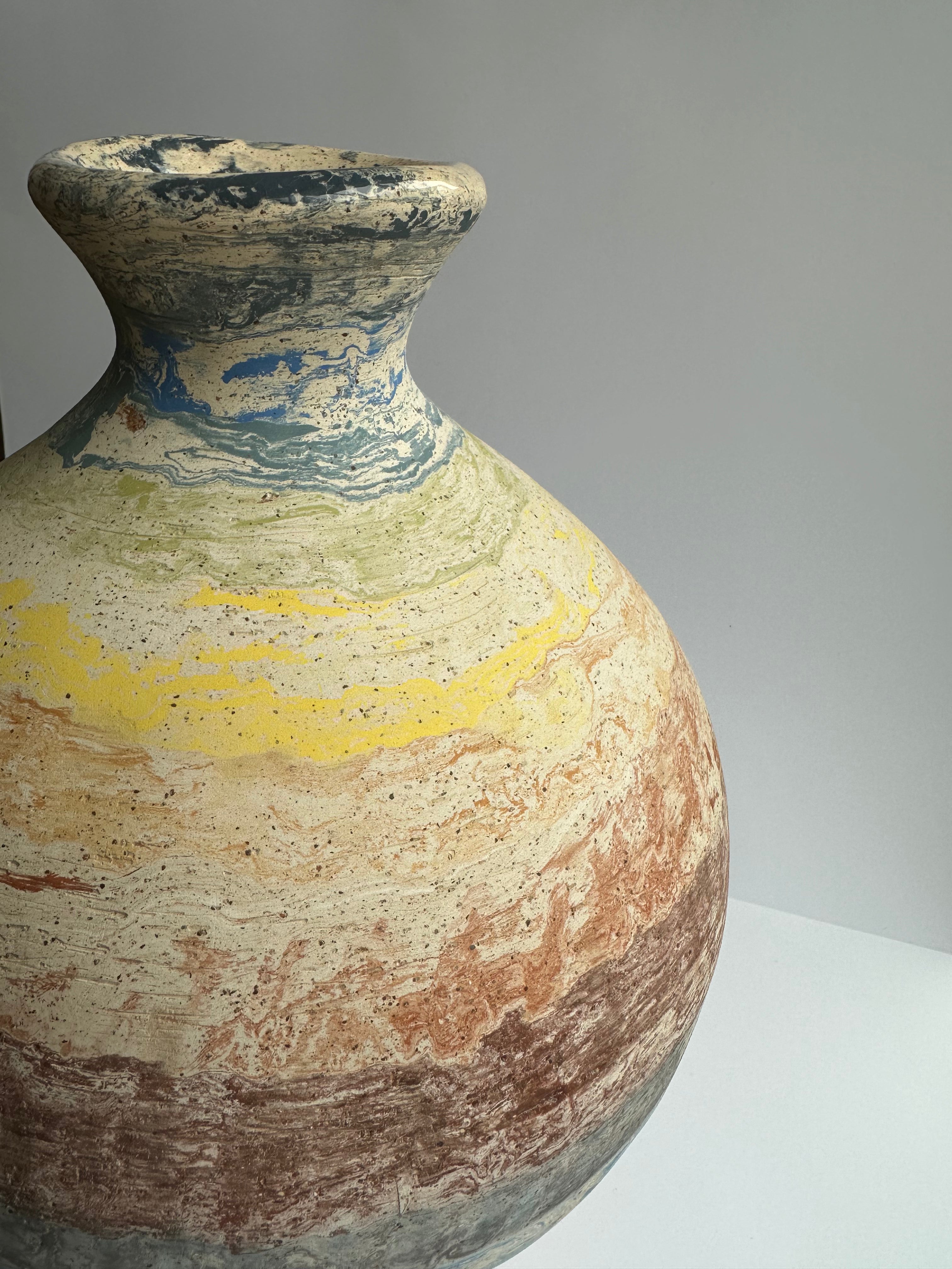 Rainbow Marble Vase