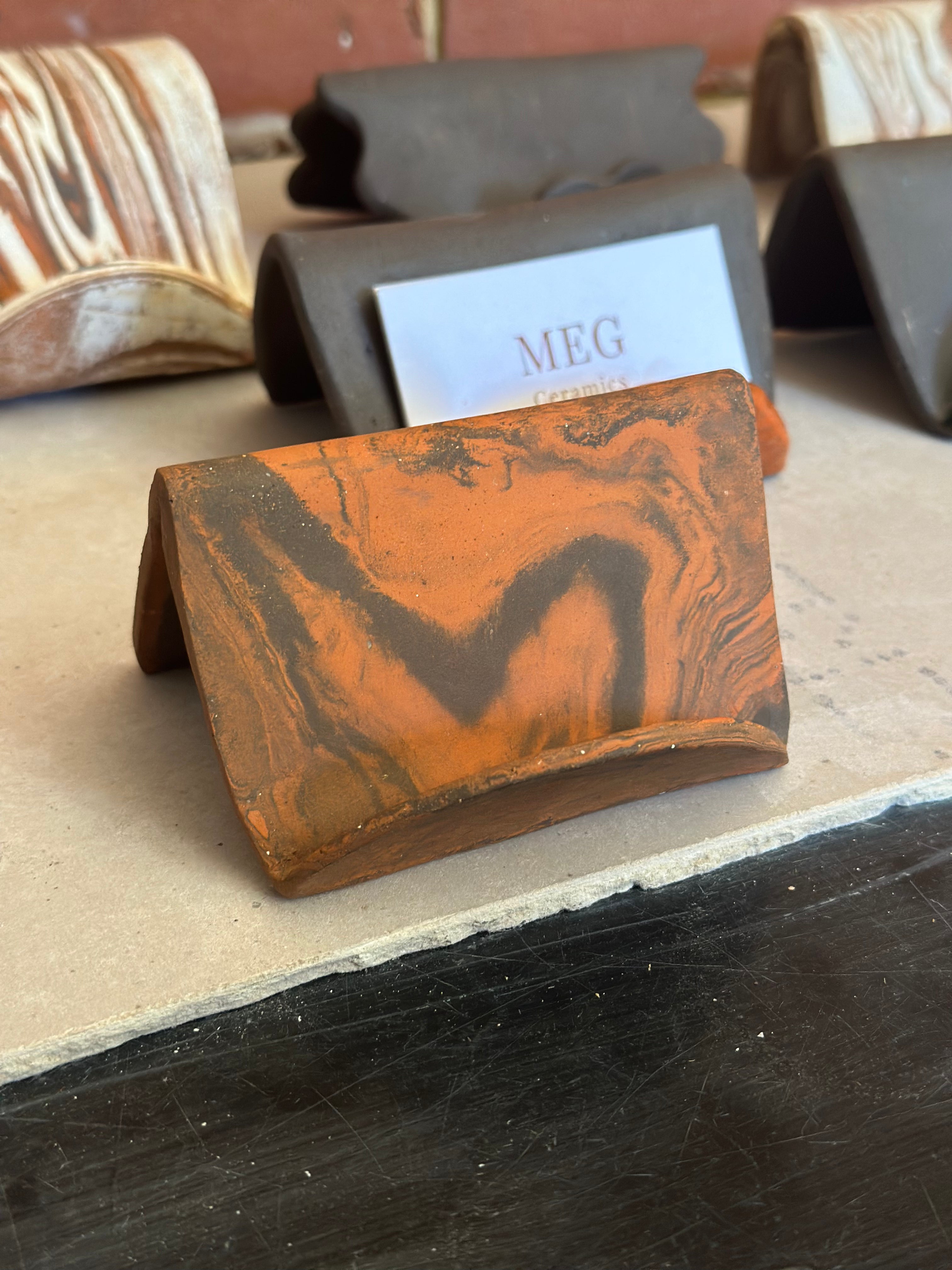 Marble business card holder