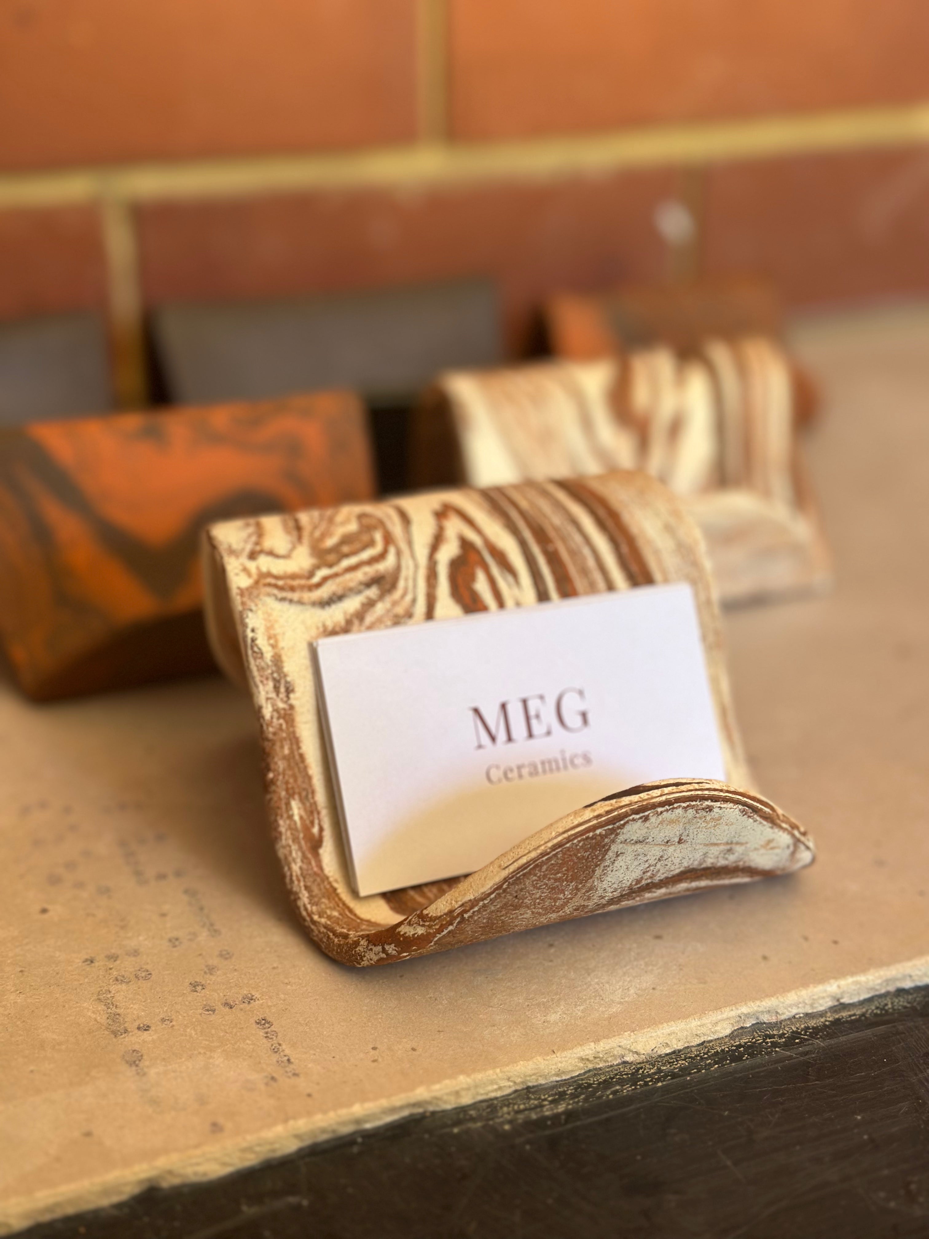 Marble business card holder
