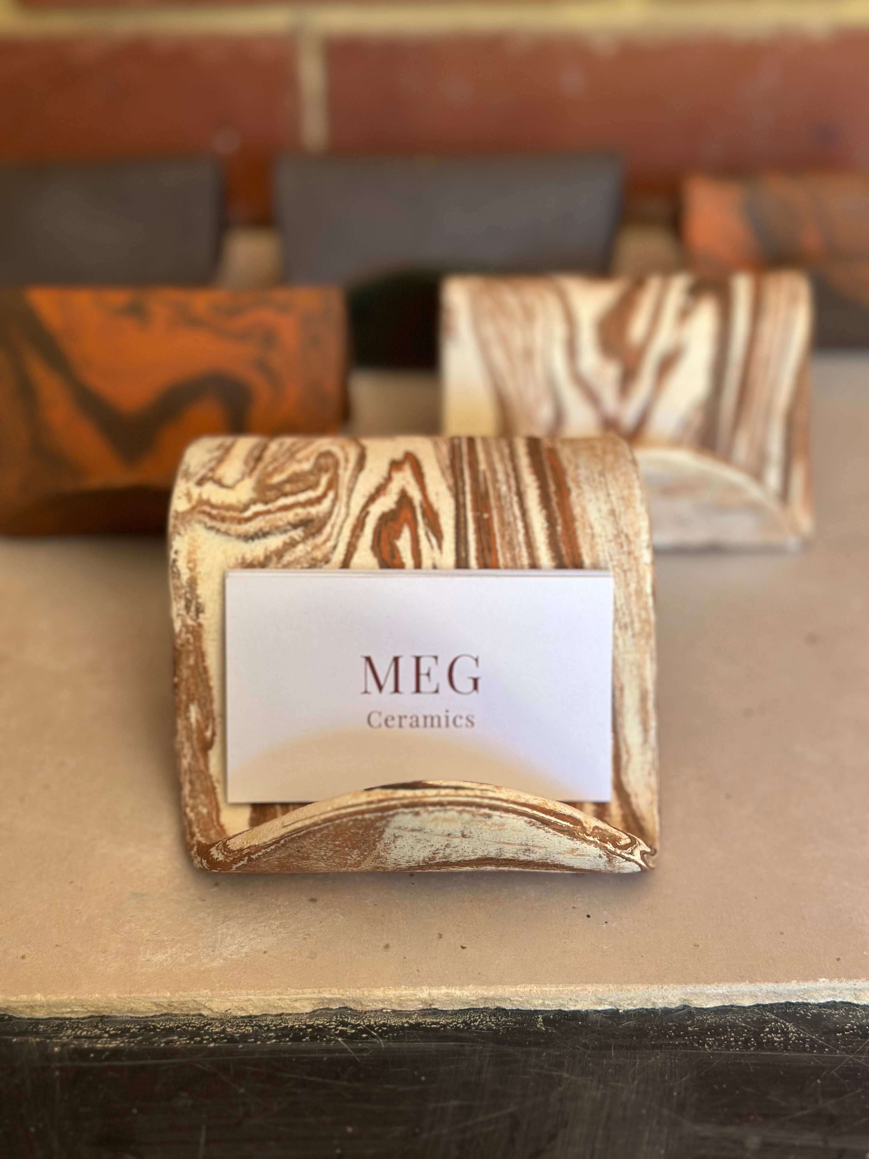 Marble business card holder
