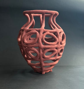 Rust breezeblock vase