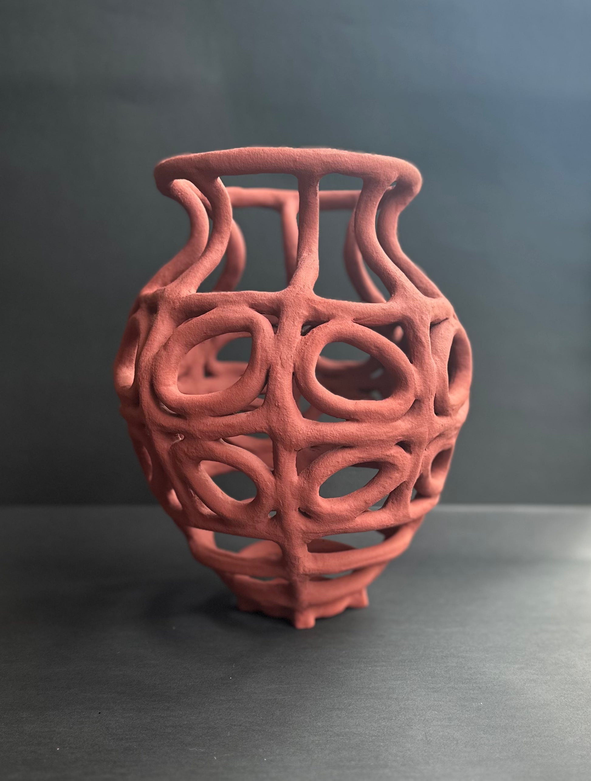 Rust breezeblock vase