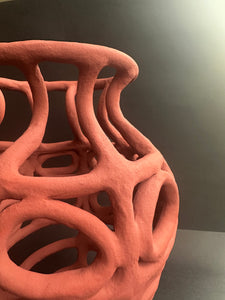 Rust breezeblock vase