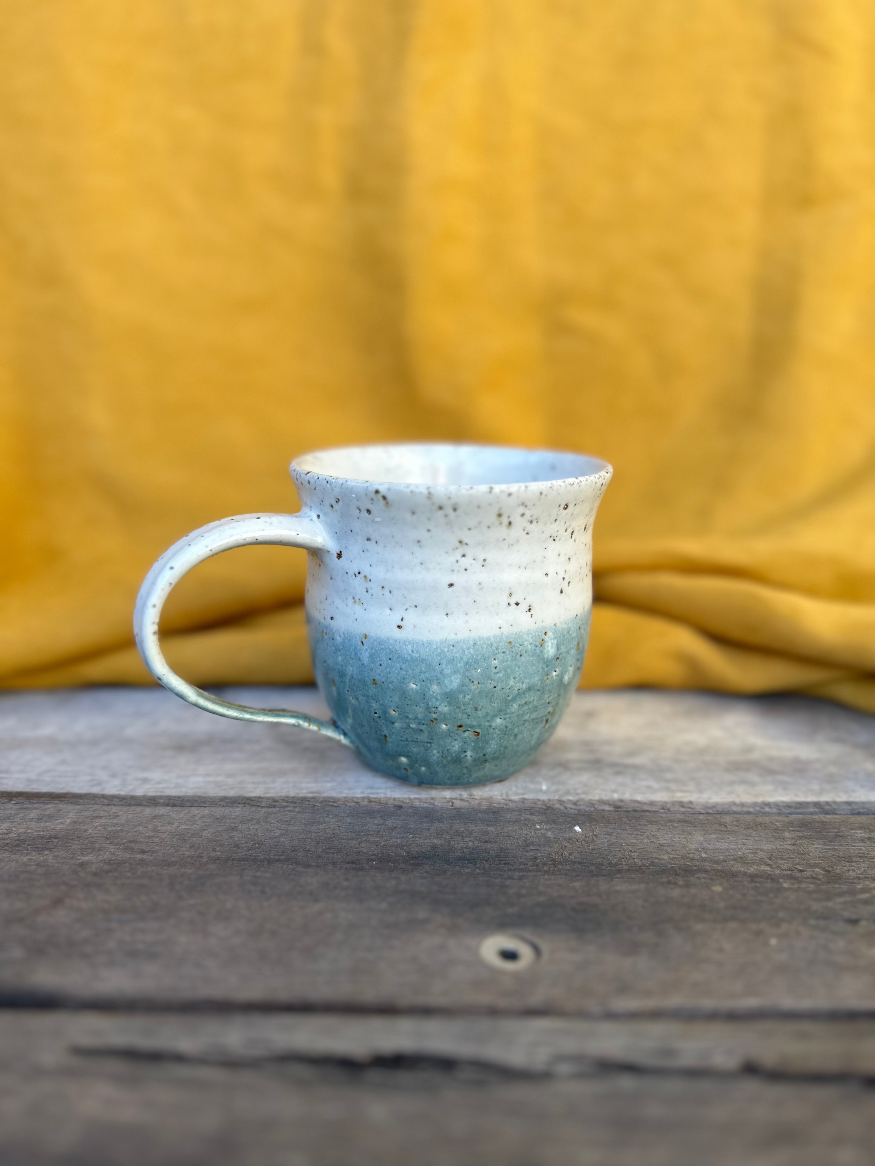 Ocean + speckle hug mug