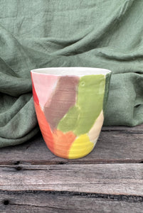 Handpainted rainbow cup