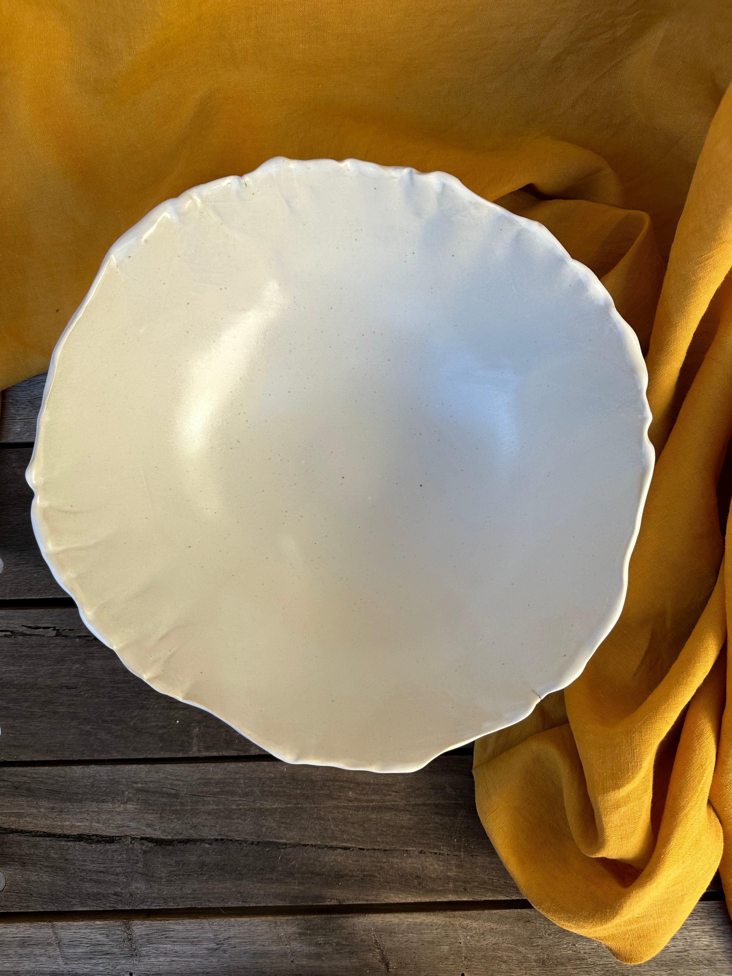 Large white gloss bowl
