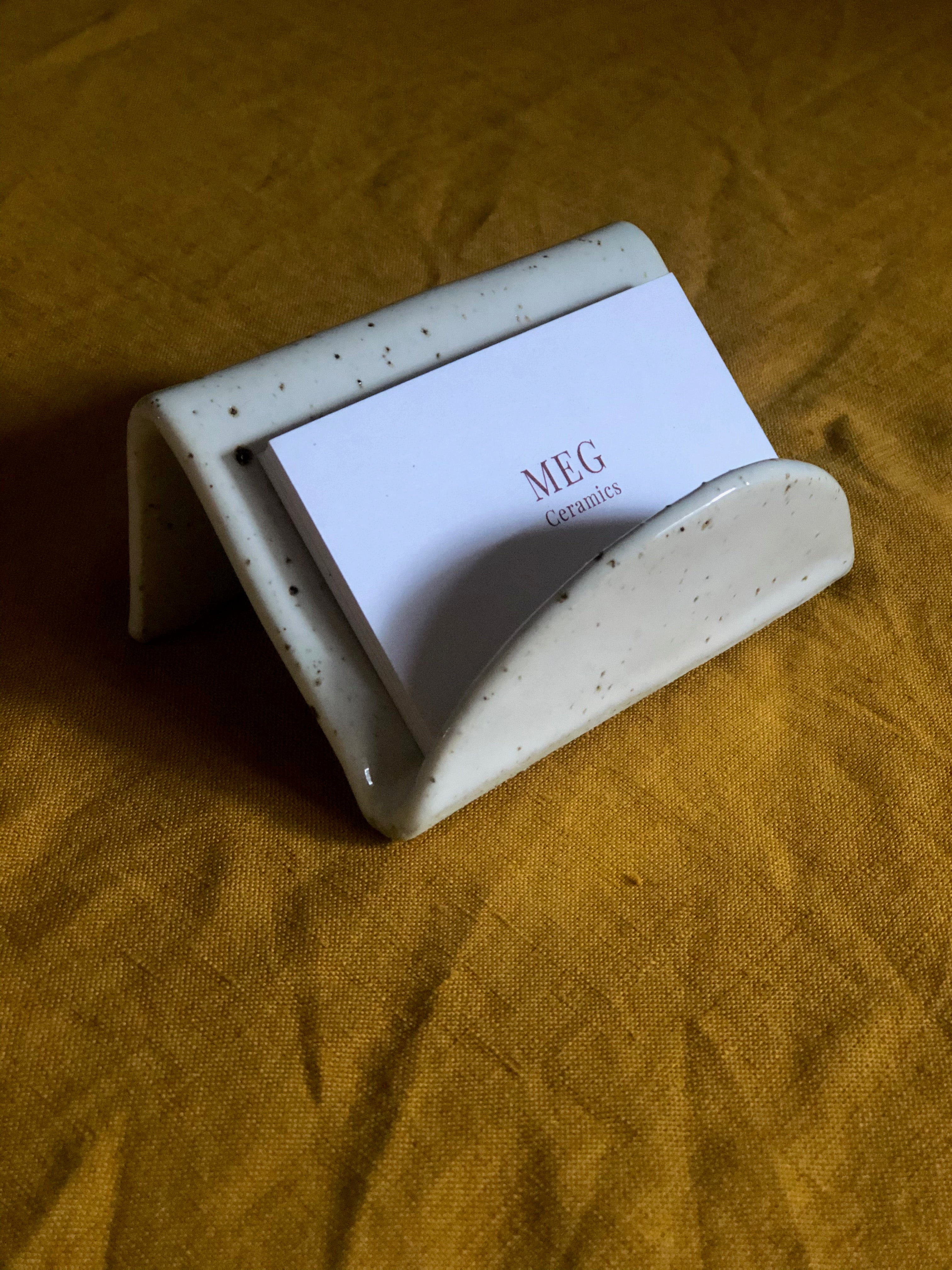 Speckle business card holder